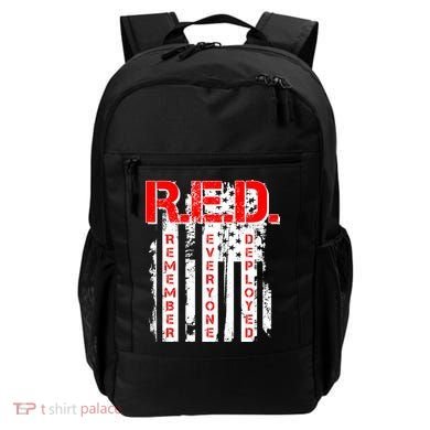 RED Remember Everyone Deployed Distressed Flag Backpack