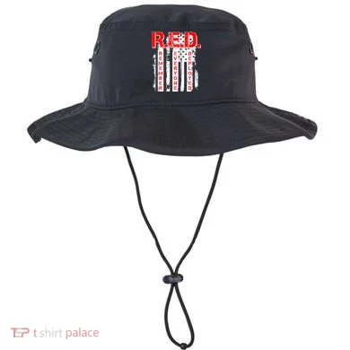 RED Remember Everyone Deployed Distressed Flag Bucket Hat