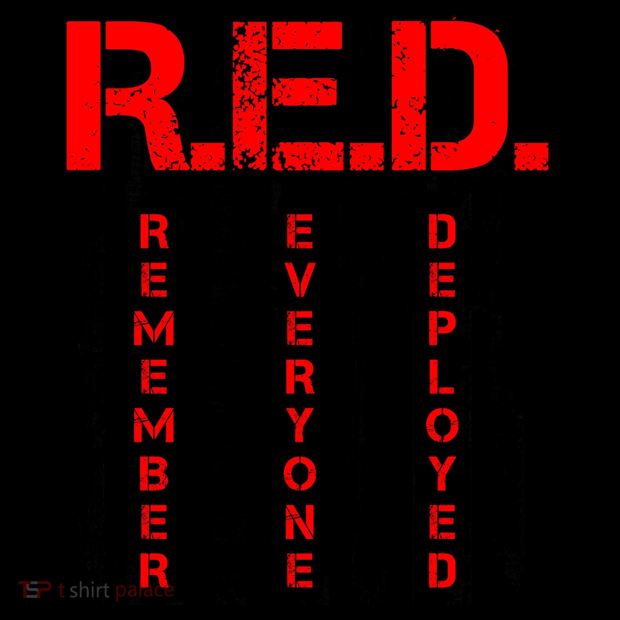 RED Remember Everyone Deployed Distressed Flag Coffee Mug