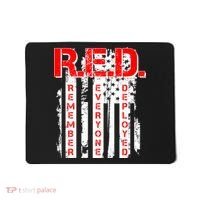 RED Remember Everyone Deployed Distressed Flag Mousepad thumb 0