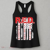 RED Remember Everyone Deployed Distressed Flag Women's Tank Top thumb 3