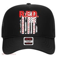 RED Remember Everyone Deployed Distressed Flag Hat thumb 0
