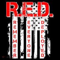 RED Remember Everyone Deployed Distressed Flag Visor thumb 3
