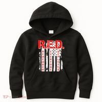 RED Remember Everyone Deployed Distressed Flag Kids Hoodie thumb 0