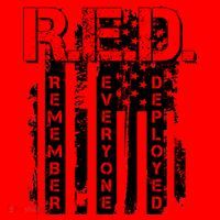 RED Remember Everyone Deployed Distressed Flag Santa Hat thumb 1