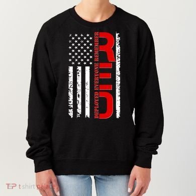 RED Remember Everyone Deployed Distressed US Flag Women's Sweatshirt