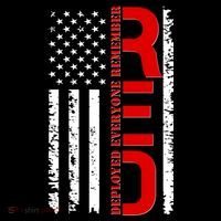 RED Remember Everyone Deployed Distressed US Flag Doggie Tank thumb 4