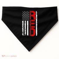 RED Remember Everyone Deployed Distressed US Flag USA-Made Doggie Bandana thumb 0