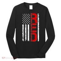 RED Remember Everyone Deployed Distressed US Flag Long Sleeve Shirt thumb 0