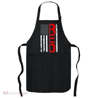 RED Remember Everyone Deployed Distressed US Flag Apron