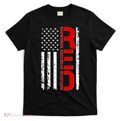 RED Remember Everyone Deployed Distressed US Flag T-Shirt