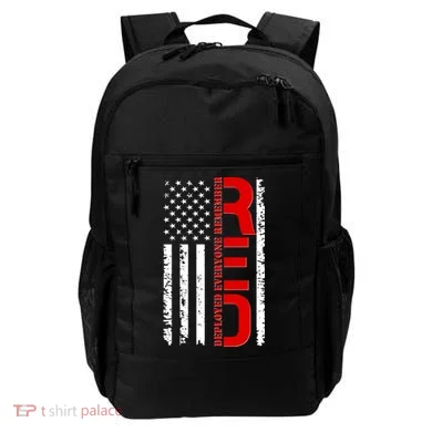 RED Remember Everyone Deployed Distressed US Flag Backpack