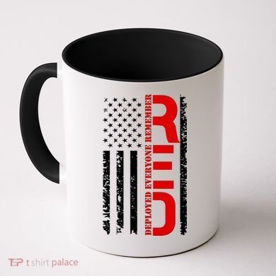 RED Remember Everyone Deployed Distressed US Flag Coffee Mug