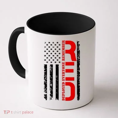RED Remember Everyone Deployed Distressed US Flag Coffee Mug