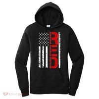 RED Remember Everyone Deployed Distressed US Flag Women's Hoodie thumb 0