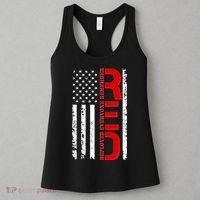 RED Remember Everyone Deployed Distressed US Flag Women's Tank Top thumb 3