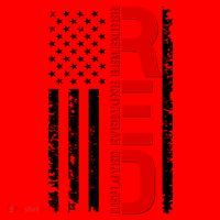 RED Remember Everyone Deployed Distressed US Flag Santa Hat thumb 1