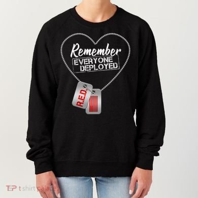 RED Remember Everyone Deployed Dog tags Women's Sweatshirt