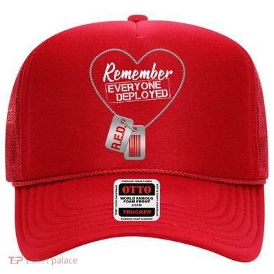 RED Remember Everyone Deployed Dog tags Hat