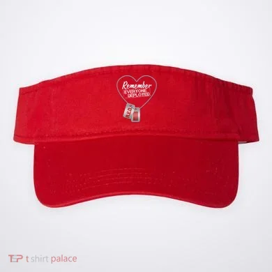 RED Remember Everyone Deployed Dog tags Visor