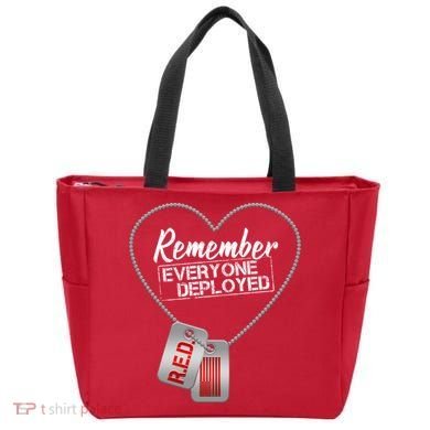 RED Remember Everyone Deployed Dog tags Tote Bag
