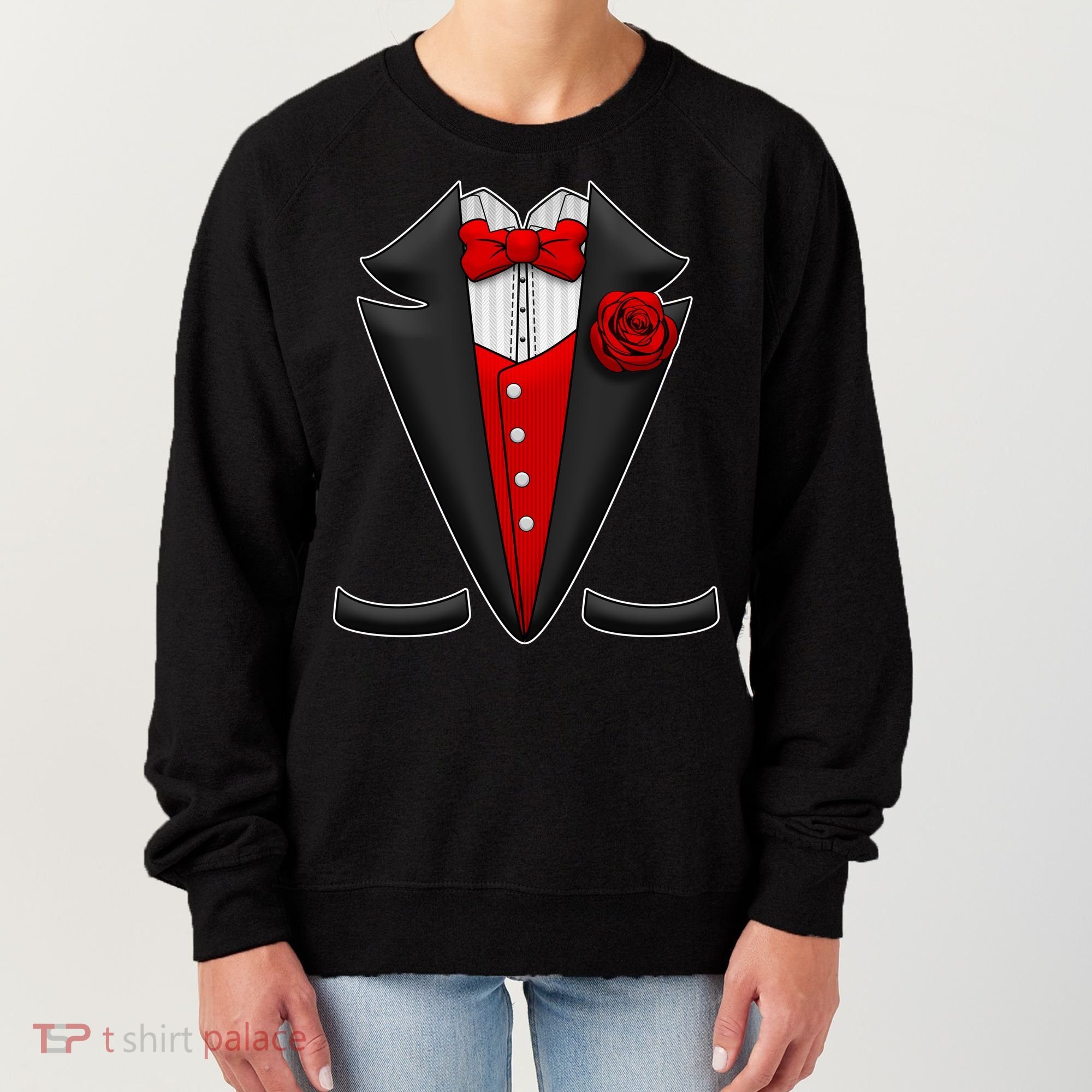 Red Rose Tuxedo Women's Sweatshirt
