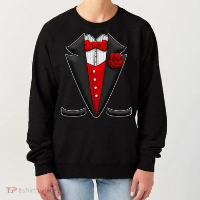 Red Rose Tuxedo Women's Sweatshirt