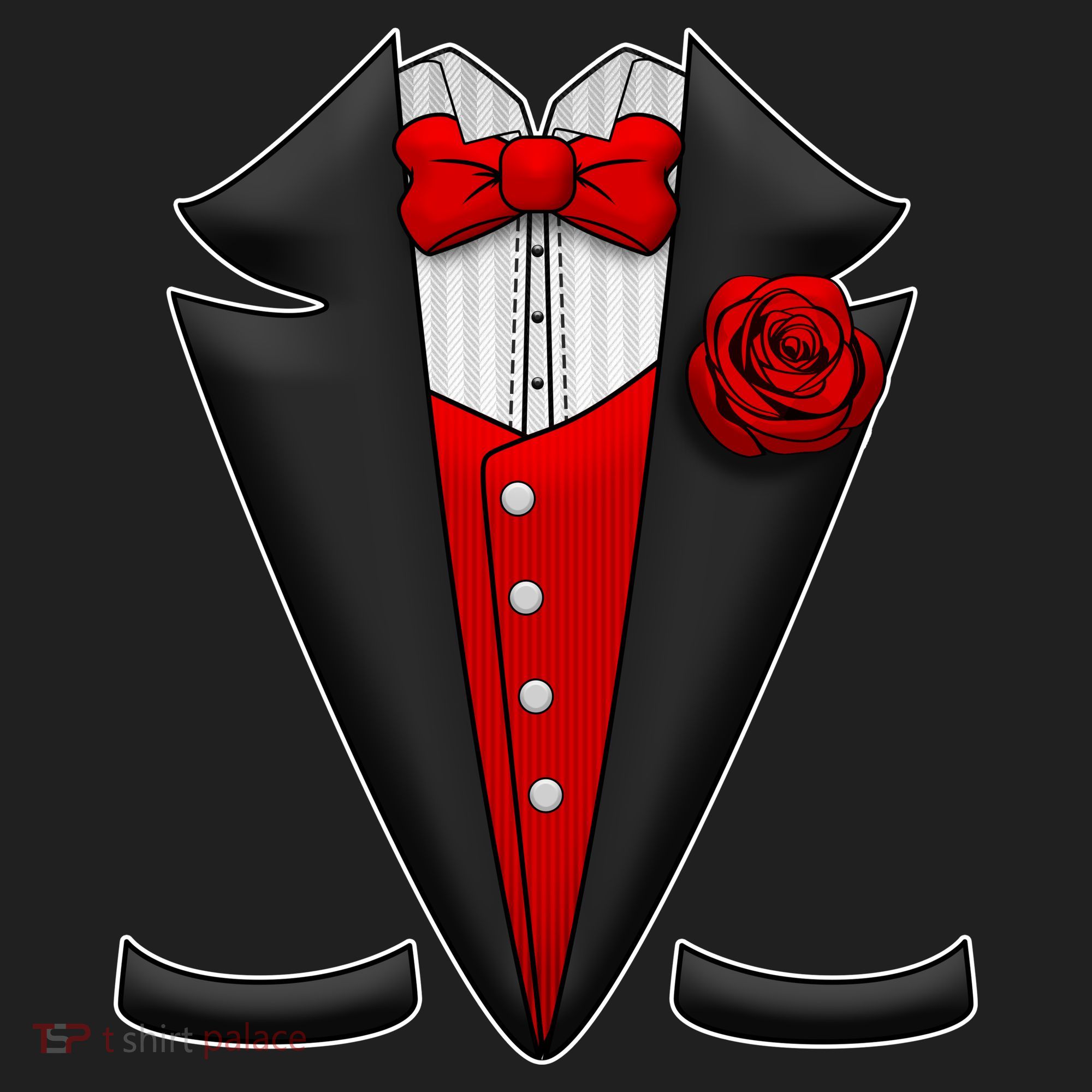 Red Rose Tuxedo Women's Sweatshirt