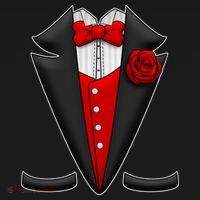 Red Rose Tuxedo Doggie Tank thumb 4