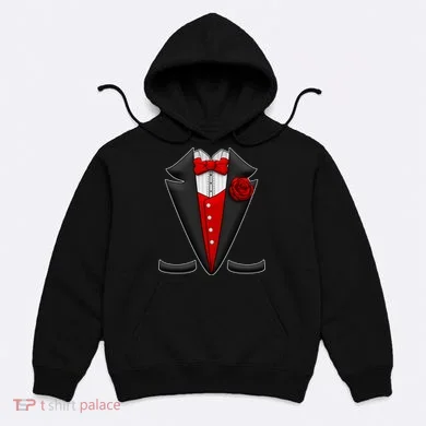 Red Rose Tuxedo Hoodie