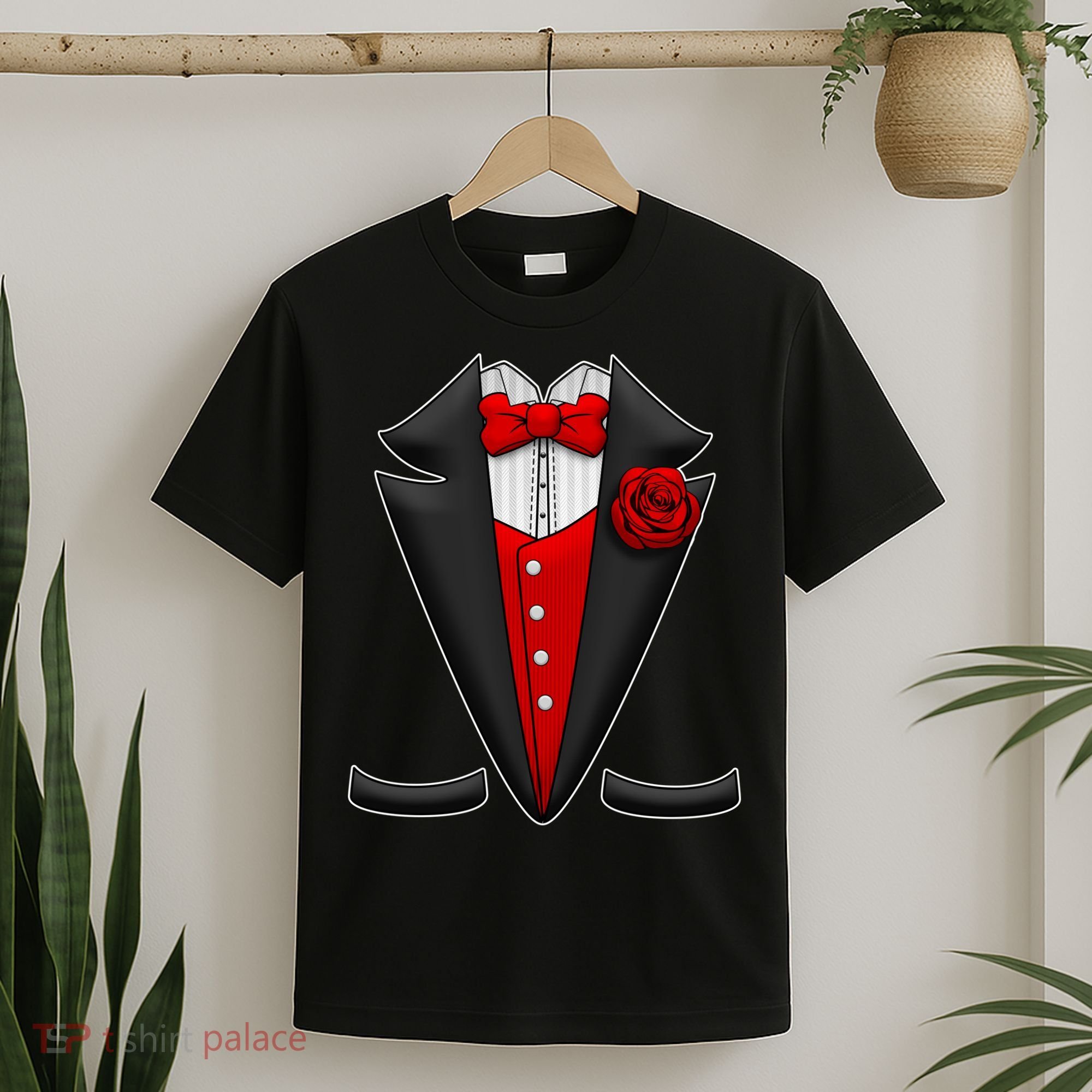 Red Rose Tuxedo T-Shirt