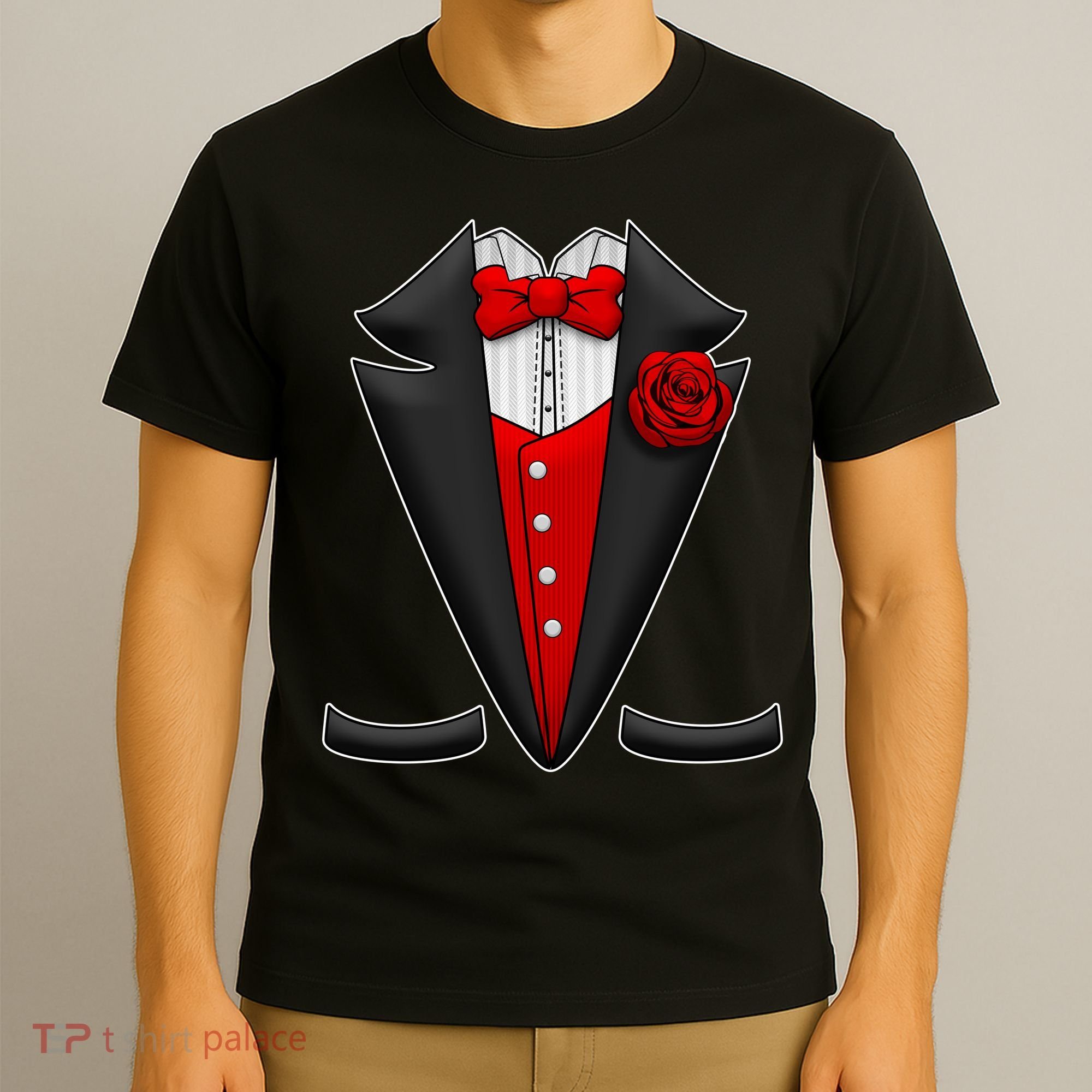 Red Rose Tuxedo T-Shirt