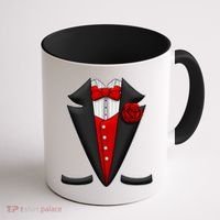 Red Rose Tuxedo Coffee Mug thumb 1