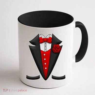 Red Rose Tuxedo Coffee Mug back