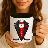 Red Rose Tuxedo Coffee Mug thumb 3