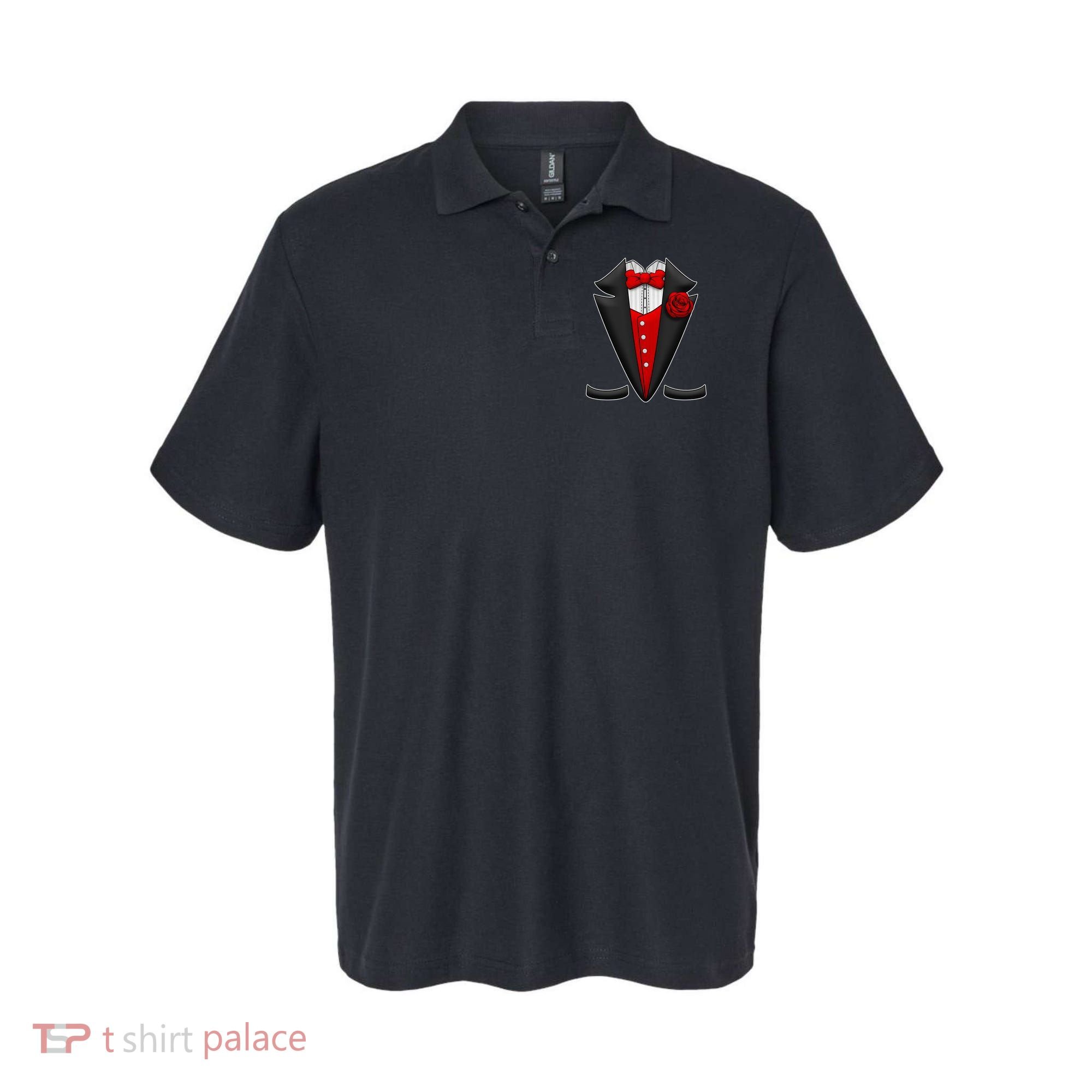 Red Rose Tuxedo Polo