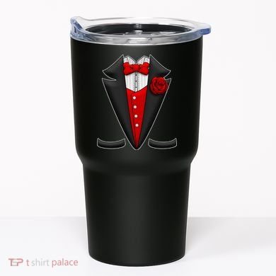 Red Rose Tuxedo Tumbler