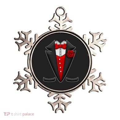 Red Rose Tuxedo Ornament