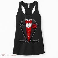 Red Rose Tuxedo Women's Tank Top thumb 0