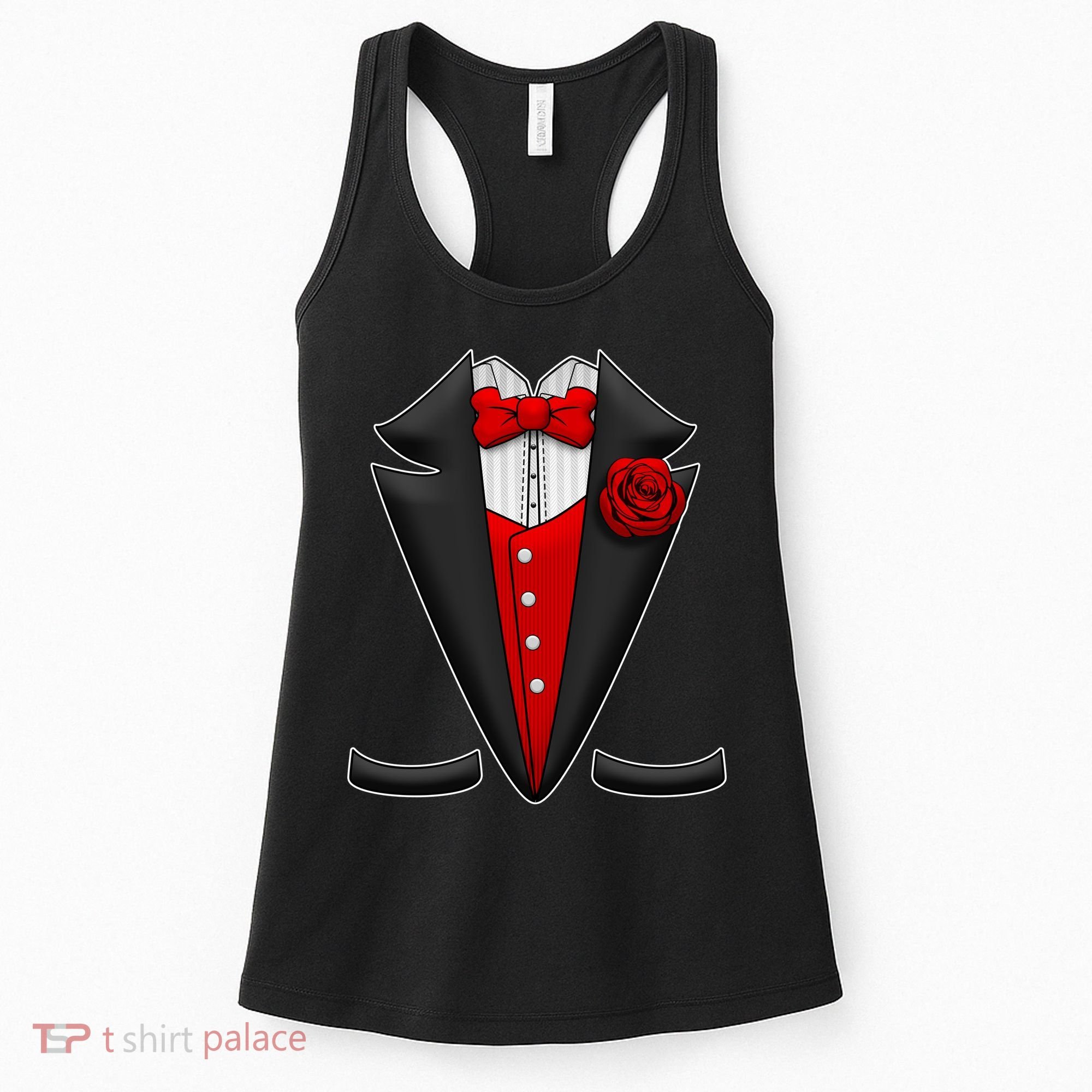 Red Rose Tuxedo Women's Tank Top