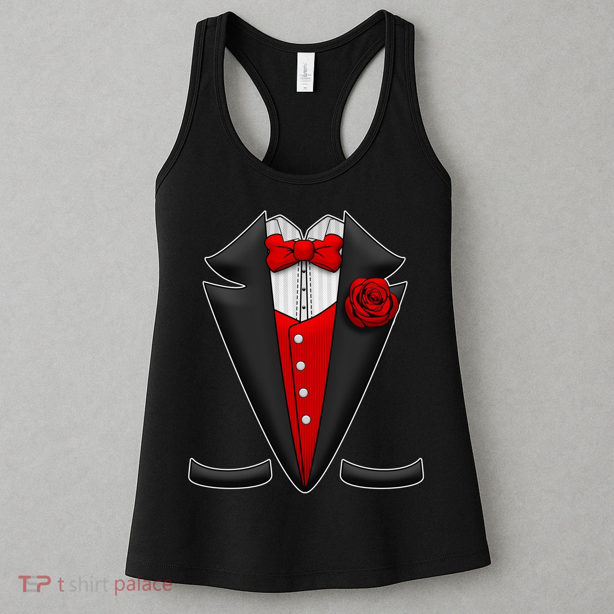 Red Rose Tuxedo Women's Tank Top
