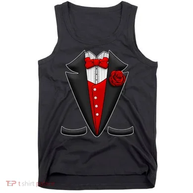 Red Rose Tuxedo Tank Top