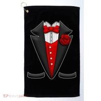 Red Rose Tuxedo Golf Towel thumb 0