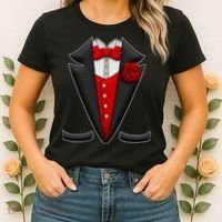 Red Rose Tuxedo Women's T-Shirt thumb 2