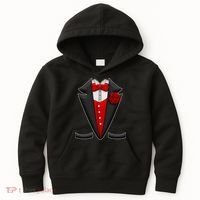 Red Rose Tuxedo Kids Hoodie thumb 0