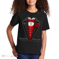Red Rose Tuxedo Kids T-Shirt thumb 2