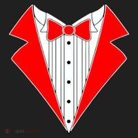 Red Tuxedo Wedding Tux Women's Sweatshirt thumb 2