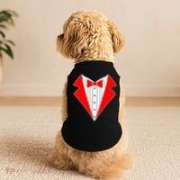 Red Tuxedo Wedding Tux Doggie Tank thumb 2