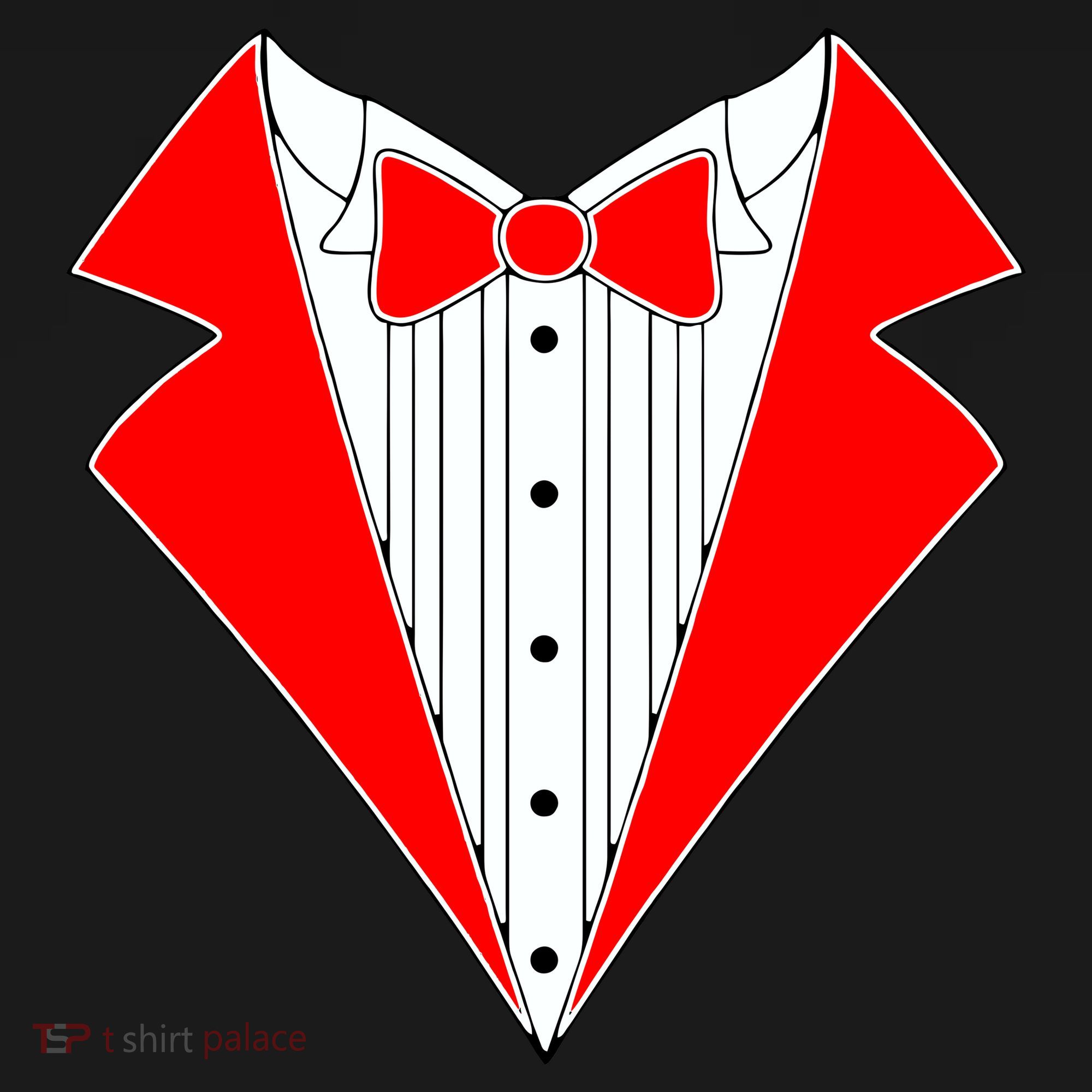 Red Tuxedo Wedding Tux Doggie Tank