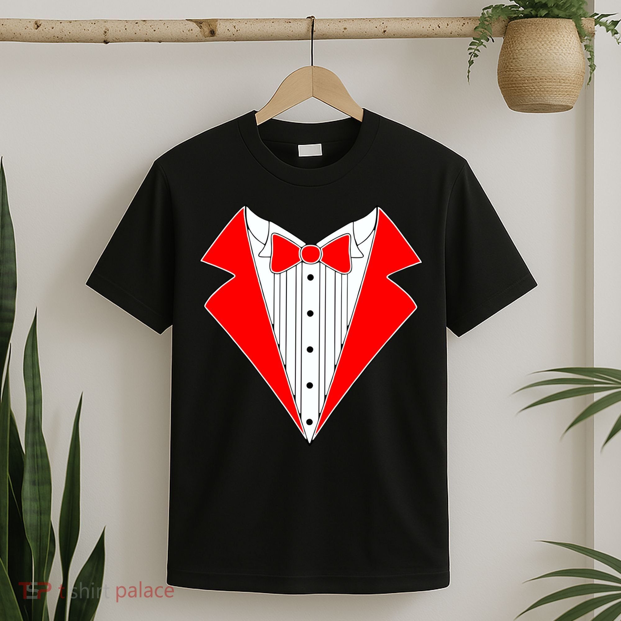 Red Tuxedo Wedding Tux T-Shirt